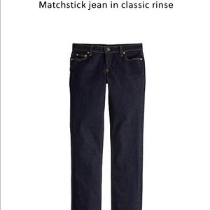 J Crew Matchstick classic denim